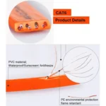 Ethernet Cable Cat6 Thin 10M Black - Snagless - Lszh