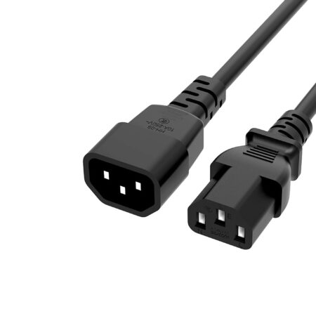 Cable De Extension Computadora Pc C14/C13 10A 18Awg 1.22M