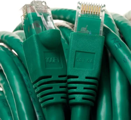 Cable Ethernet Cat6A Verde De 7.6M – Snagless – S-Ftp – Lszh