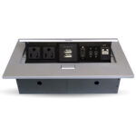 Brobotix Caja Para Mesa Con Pue Rtos HDMI USB-A USB-C RJ45 Cat6