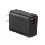 Cargador De Pared Brobotix 6007631 De 45W/1Xusb-A/1Xusb-C/Negro