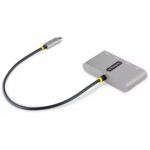 StarTech.com Hub USB-C a 3 Puertos USB-A (5Gbps) con Red Ethernet Gigabit - Adaptador de Red RJ45 - Negro