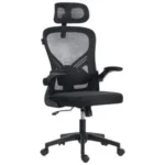 Silla Ejecutiva Acteck Flux Base Ec343Hr, Blanco-Negro/Hasta 100Kg/De Malla/Reposabrazos Abatibles/AC-943321