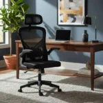 Silla Ejecutiva Acteck Flux Base Ec343Hr, Blanco-Negro/Hasta 100Kg/De Malla/Reposabrazos Abatibles/AC-943321