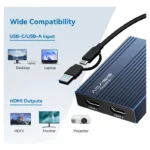 ADAPTADOR USB-C A HDMI DOBLE 4K A 60HZ PD DE 100W TIPO C