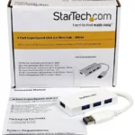 Concentrador Hub USB 3.0 4 Puertos Para Laptop Blanco .