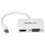 Adaptador Convertidor Mini Displayport A HDMI O VGA Blanco .