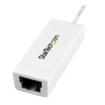 Tarjeta Ethernet 1 Puerto RJ45 Externa USB 3.0 Con Hub Blanco