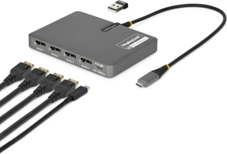 Adaptador USB-C A 4X DP 4K 60Hz – Pd 140W