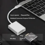 ADAPTADOR USB C A VGA 1080P CONVERTIDOR USB TIPO C A VGA