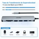 Hub Industrial USB 3.0 - 7 Puertos - Adaptador De Alimentacion
