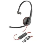 Diadema Audifonos C/Microfono Alambricos Poly Bw 3210 Mono/USB-C/Adaptador USB-C/A/Negro/8X214Aa