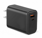 Cargador De Pared Brobotix 6007631 De 45W/1Xusb-A/1Xusb-C/Negro