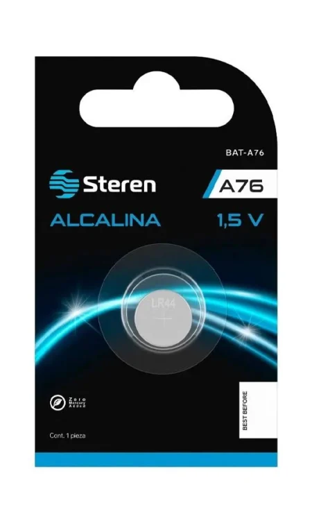 Bateria Alcalina Steren Bat-A76 Tipo Boton Uso Multiple/De 1.5V/110Mah