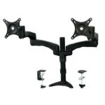 Brazo Articulado De 2 Monitor Soporte Con Mastil Para Mesa