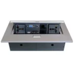 Caja De Mesa - RJ45 Cat 5E, HDMI, Svga, USB V2.0, 3.5 Mm, Nema 5-15R, Plata, Brobotix 005514