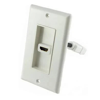 TAPA (FACEPLATE) HDMI 1 PUERTO HEMBRA CON CABLE PIGTAIL