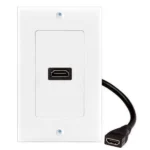 Tapa (Faceplate) HDMI 1 Puerto Hembra + 4 Cavidades