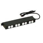 Barra Multicontacto North System North600-Bkt/12 Contactos/Horizontal/Negro Texturizado