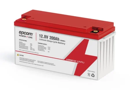 Bateria De Litio Ciclo Profundo Epcom Li200A12Cv 12.8 Vcc 200Ah, Solar, Marina, Maximo 200 A De Descarga