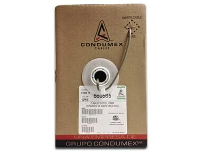 Bobina De Cable Cektel Condumex 660568 6 Pares/Calibre 24 Awg/Cmr/Gris/305M