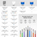 Cable De Red Ethernet Cat6A Bl Lindado De 6M Aguamarina