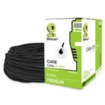 BOBINA CAT 5E CCA UTP 305 M NGO EXTERIOR DOBLE FORRO BROBOTIX