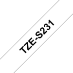 Cinta Negro Sobre Blanco 12Mm X 8M Adhesivo Ind Extra Fuerte