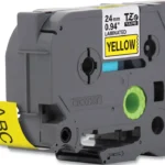 Cinta Negro Sobre Amarillo 24Mm X 8M