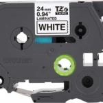Cinta Termorretractil Negro Sobre Blanco 24Mm