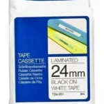 Cinta Termorretractil Negro Sobre Blanco 24Mm