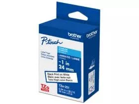 Cinta Negro Sobre Blanco 24Mm X 8M