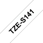 Cinta Brother Tze141G Negro Sobre Transparente, 18Mmx8M