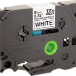 Cinta Negro Sobre Blanco 9Mm X 8M