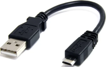 Cable 30Cm Micro USB B A USB A Macho A Macho Adaptador Negro .