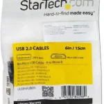 Cable 15Cm Adaptador Cargador Microusb B Macho A USB A Macho .