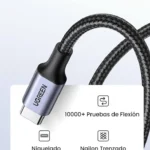 Cable De 2M USB-C A USB Tipo C Con Pd 5A USB 2.0 Blanco