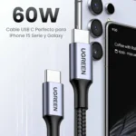 Cable De 2M USB-C A USB Tipo C Con Pd 5A USB 2.0 Blanco