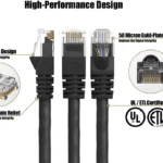 Cable De Red Ethernet Utp Sin Enganches Cat6 3M Negro .