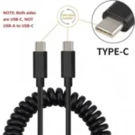 Cable De 1M De Carga USB C USB Tipo C En Espiral USB 2.0