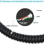 Cable De 1M De Carga USB C USB Tipo C En Espiral USB 2.0