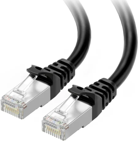 Cable Ethernet Cat6A Negro 22.8M Snagless S/Ftp Lszh