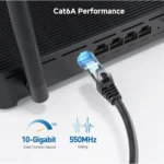 Cable Ethernet Cat6A Negro 22.8M Snagless S/Ftp Lszh