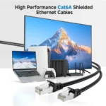 Cable 6M Ethernet Cat6A Blanco Snagless PoE 100W RJ45