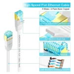 Cable 10.6M De Red Cat6A Negro Snagless PoE 100W RJ45