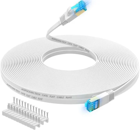 Cable 10.6M De Red Cat6A Negro Snagless PoE 100W RJ45
