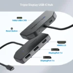 Hub Mst USB-C 3 Puertos HDMI 4K 60Hz DP 1.4 Dsc Windows