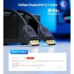 Cable De 2M Displayport 1.2 4K Con Cierre De Seguridad DP