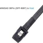 Cable 50Cm Mini Sas Sff8087 A 4X SATA Cierre Latch Adaptador .