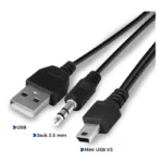 Jack Tipo USB A - A Hembra - Hembra Con Cable Version 3.0